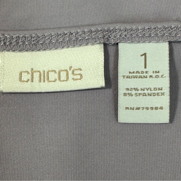 CHICO'S Sleeveless Tank Top Lilac Nylon Spandex Stretch Chico's 1 / US M Adj. - Picture 3 of 7